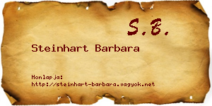 Steinhart Barbara névjegykártya
